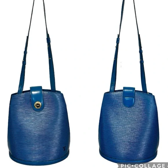 SALE! 💙Vintage 1993 LV Cluny Blue Epi Leather Bucket Bag - Picture 3 of 15